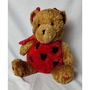 Dan Dee Teddy Bear Plush Ladybug Hearts Love 13 Inch Stuffed Animal Toy